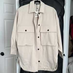 NWT Zara Oversized Shacket - Ecru